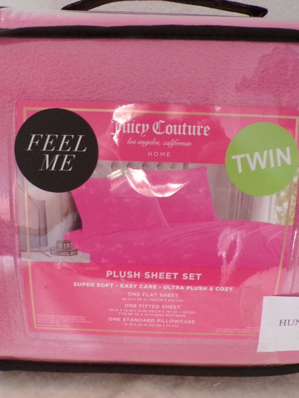 Juicy Couture Twin Plush Sheet Set Pink Soft & Cozy NEW